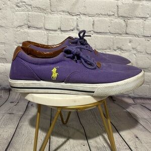 Polo by Ralph Lauren Classic Purple low top sneakers Sz 6.5 men's 8.5 women's